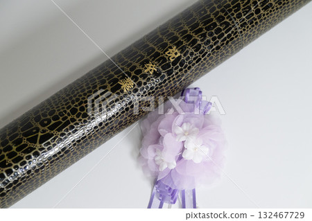 Japanese-style graduation certificate case and pale purple corsage Japanese-style graduation certificate case and pale purple corsage 132467729