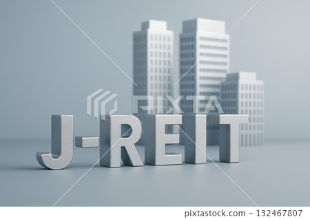 A metallic 3D image expressing the concept of J-REIT, a real estate investment trust A metallic 3D image expressing the concept of J-REIT, a real estate investment trust 132467807