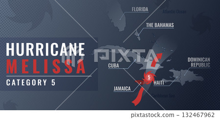 Hurricane Melissa illustration Hurricane Melissa illustration 132467962