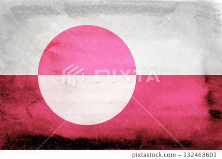 Greenland flag on Japanese paper background Greenland flag on Japanese paper background 132468601