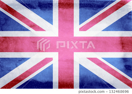United Kingdom flag Japanese paper background 132468696