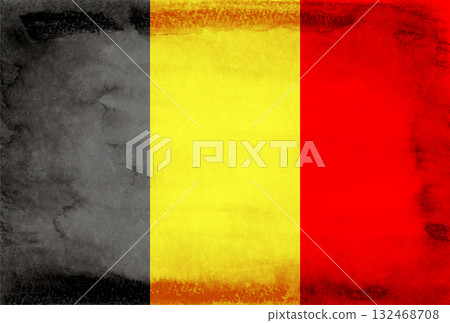 Belgium flag on Japanese paper background Belgium flag on Japanese paper background 132468708