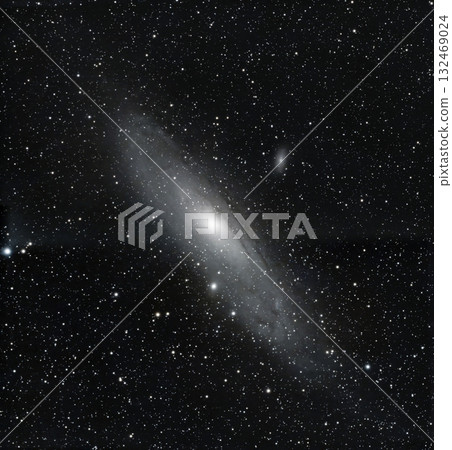Andromeda floating in the starry sky 132469024