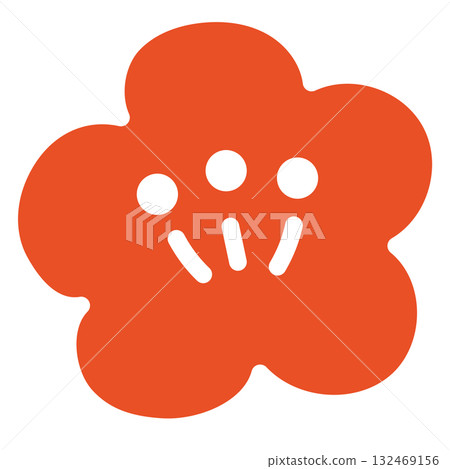 新年賀卡梅花插畫素材 132469156