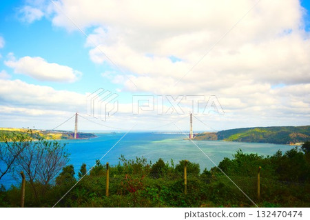 Yavuz Sultan Selim Bridge seen from Yoros Castle, Istanbul, Türkiye 1 132470474