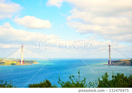 Yavuz Sultan Selim Bridge seen from Yoros Castle, Istanbul, Türkiye 2 Yavuz Sultan Selim Bridge seen from Yoros Castle, Istanbul, Türkiye 2 132470475