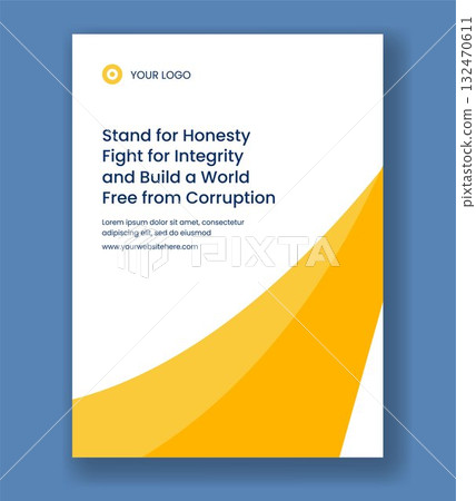Vertical Poster Template for International Anti-Corruption Day Flat Cartoon Hand Drawn Illustration 132470611