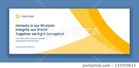 International Anti-Corruption Day Social Media Cover Flat Cartoon Hand Drawn Template Design 132470613