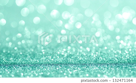 Transparent icy mint glitter background 132471164