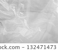 Plastic White Bag Wrap Film Grunge Overlay Effect Background Mockup Foil Pack Design Wrnkle Abstract Grey Texture Pattern Element Clear Polyethylene Wrapper Pattern Material Layer Surface Template. 132471473