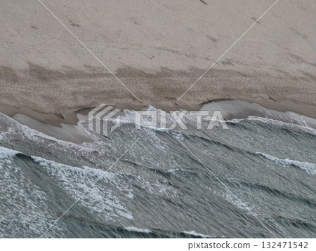 serene teal hues with rhythmic patterns, peaceful shoreline imagery with soft surf and muted colors serene teal hues with rhythmic patterns, peaceful shoreline imagery with soft surf and muted colors 132471542