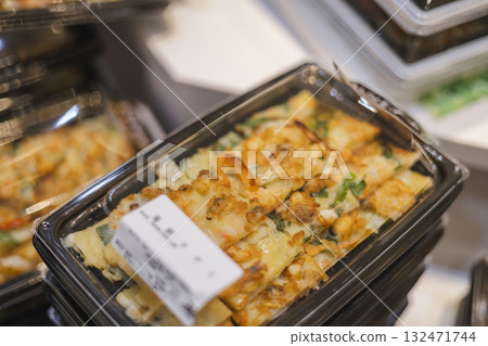 Packed chijimi sold at department store basement food stalls Packed chijimi sold at department store basement food stalls 132471744