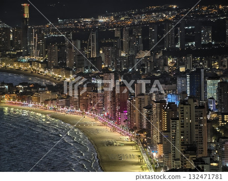 luminous skyline with diverse architecture reflected in tranquil waters during lively nocturnal luminous skyline with diverse architecture reflected in tranquil waters during lively nocturnal 132471781