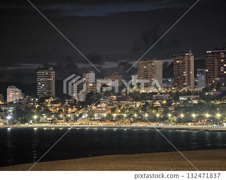 luminous skyline with diverse architecture reflected in tranquil waters during lively nocturnal luminous skyline with diverse architecture reflected in tranquil waters during lively nocturnal 132471837