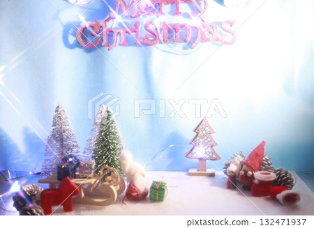 Landscape with Christmas tree Landscape with Christmas tree 132471937