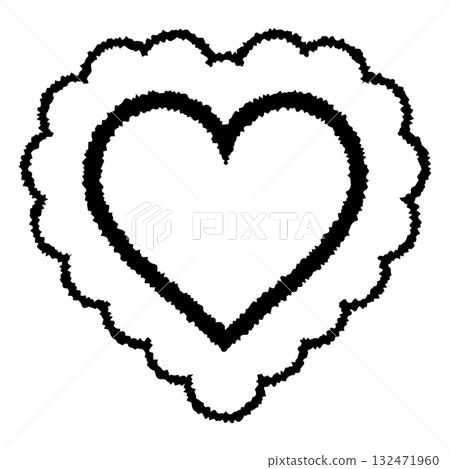 Colorful heart mark 3 monochrome Colorful heart mark 3 monochrome 132471960