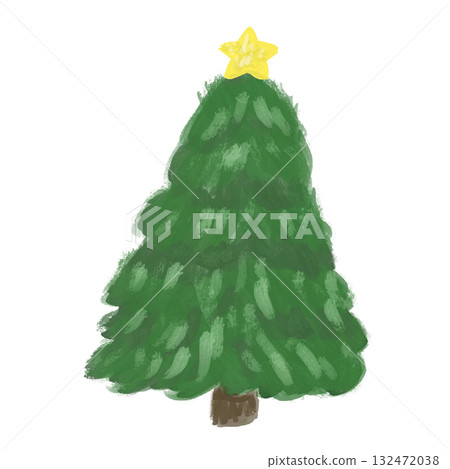 Simple Christmas tree illustration Simple Christmas tree illustration 132472038