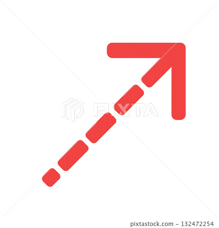 鮮紅色的箭頭圖標，紅色箭頭標記用於強調，醒目的紅色方向標誌 132472254