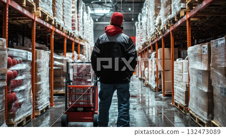 Efficient inventory maintenance in frozen food warehouse with insulated gear 132473089