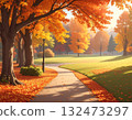 Autumn leaves of the park 132473297