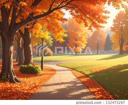 Autumn leaves of the park Autumn leaves of the park 132473297