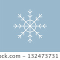 White snowflake icon illustration vector 132473731