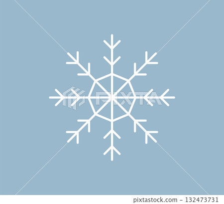 White snowflake icon illustration vector 132473731