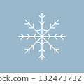 White snowflake icon illustration vector 132473732