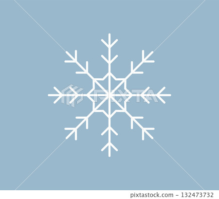 白色雪花圖示圖向量 白色雪花圖示圖向量 132473732