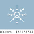 White snowflake icon illustration vector 132473733
