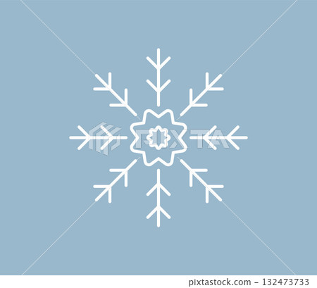 白色雪花圖示圖向量 132473733