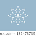White snowflake icon illustration vector 132473735
