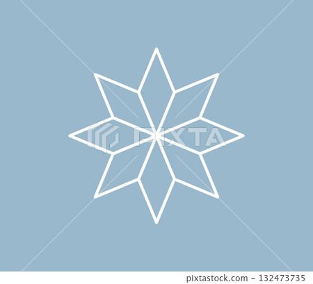 White snowflake icon illustration vector 132473735