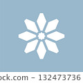 White snowflake icon illustration vector 132473736