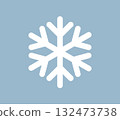 White snowflake icon illustration vector 132473738