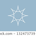 White snowflake icon illustration vector 132473739
