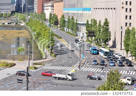 Aerial view of Hibiya Street and Hibiya intersection Aerial view of Hibiya Street and Hibiya intersection 132473751