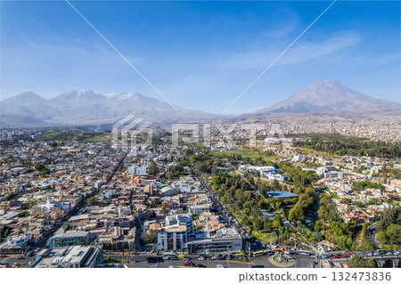 Aerial view of the city of Arequipa 132473836