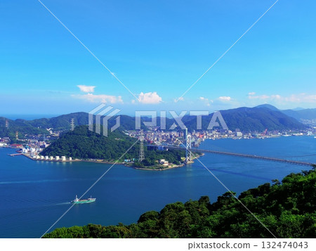 從檜山公園眺望的關門海峽（山口縣下關市） 132474043