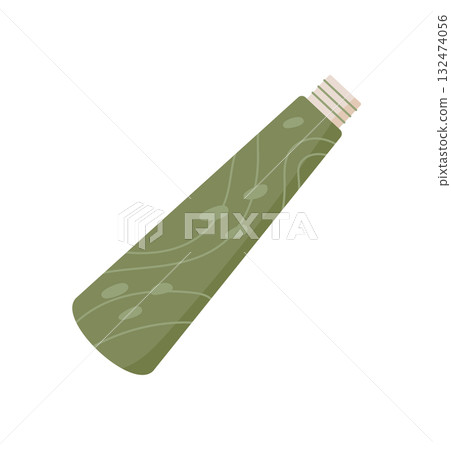 Flat bottle of organic eye makeup product. Emphasis on beauty and cosmetic care. Concept of natural beauty themes, modern design style, suitable for skincare and projects. Flat bottle of organic eye makeup product. Emphasis on beauty and cosmetic care. Concept of natural beauty themes, modern design style, suitable for skincare and projects. 132474056