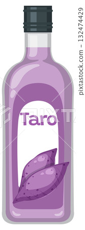 Purple Taro Beverage Bottle Vector Illustration Purple Taro Beverage Bottle Vector Illustration 132474429
