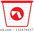Aerosol Can Disposal Bin Vector Illustration 132474437