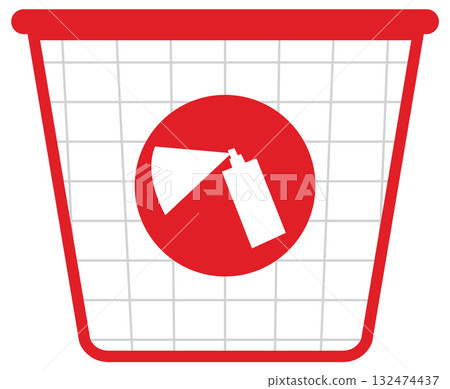 Aerosol Can Disposal Bin Vector Illustration Aerosol Can Disposal Bin Vector Illustration 132474437