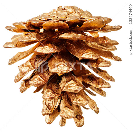 Golden pine cone ornament Golden pine cone ornament 132474440