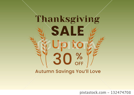 thanksgiving sale up to thirty percent off banner thanksgiving sale up to thirty percent off banner 132474708