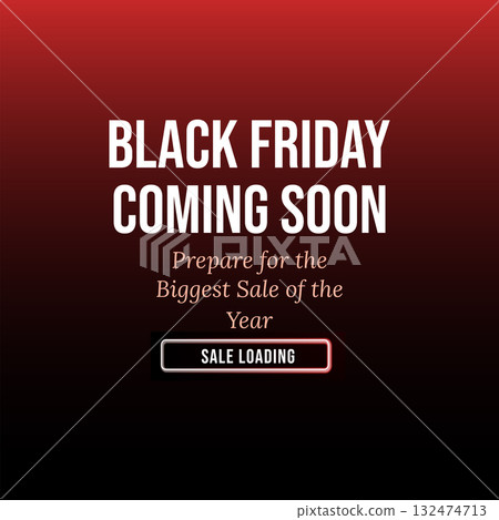 black friday coming soon red gradient sale banner 132474713