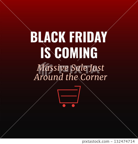 black friday is coming shopping cart banner 132474714