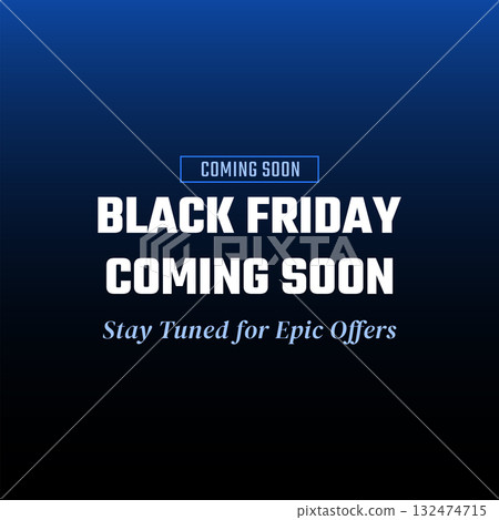 blue gradient black friday coming soon poster 132474715