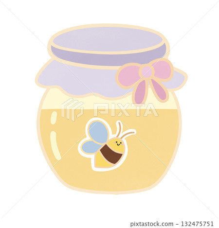 jar of honey isolated on white background jar of honey isolated on white background 132475751