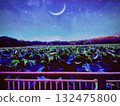 Dusk and crescent moon 132475800